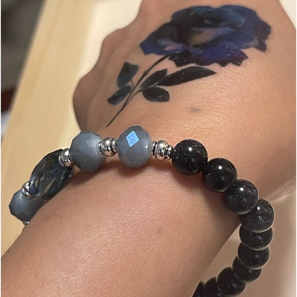 Natural Stone Beads & Crystal beads Bracelet 🍃will arrive in jewelry pouch. - Picture 3 of 7